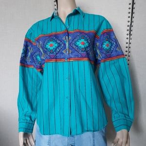 Vintage 1990's Western Blouse by Roper size S